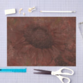 秋ひまわりヴィンテージ濃い錆グランジ質感 薄葉紙 (クラフト)