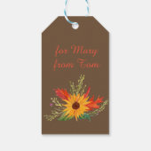 秋ひまわり名前をカスタムするギフトラベル ギフトタグ (裏面)