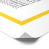 秋ひまわり国の結婚式のシーティングチャート ポスター (角)