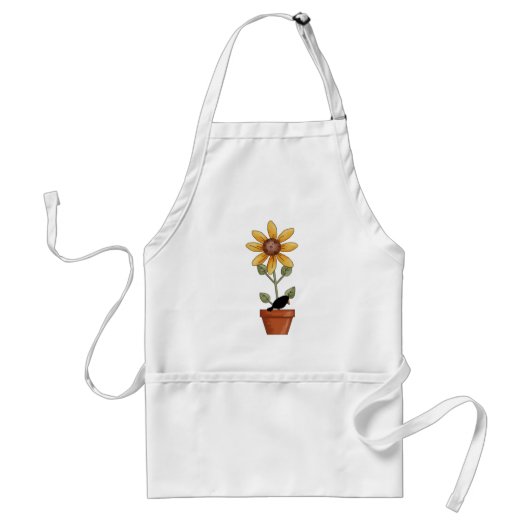 秋ひまわり大人のキッチンエプロン スタンダードエプロン (正面)