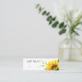 秋ひまわり秋スタッド耳飾り表示カード スキニー名刺 (スタンド正面)