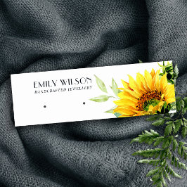 秋ひまわり秋スタッド耳飾り表示カード スキニー名刺