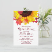 秋ひまわり秋ブライダルシャワー招待状 招待状 (スタンド正面)