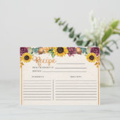 秋ひまわり秋レシピカード エンクロージャーカード (スタンド正面)