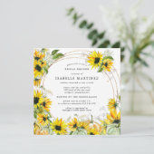 秋ひまわり素朴かぼちゃブライダルシャワー 招待状 (スタンド正面)