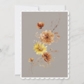 秋ひまわり素朴タウペホワイトブライダルブランチ 招待状 (裏面)