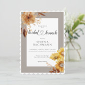 秋ひまわり素朴タウペホワイトブライダルブランチ 招待状 (スタンド正面)
