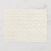 秋ひまわり素朴バーラップ結婚式の日付を保存 案内ポストカード (裏面)