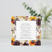 秋ひまわり素朴フローラブライダルシャワー 招待状 (スタンド正面)