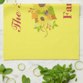 秋ひまわり美しい キッチンタオル (折り畳み)