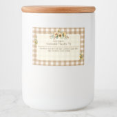 秋ひまわり茶色ジンガムフローラ フードラベル (正面)