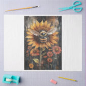 秋ひまわり蜂 薄葉紙 (クラフト)