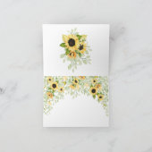 秋ひまわり象ガールズベビーシャワー サンキューカード (内部)