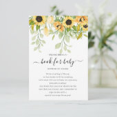 秋ひまわり赤ちゃんシャワーベビー エンクロージャーカード (スタンド正面)