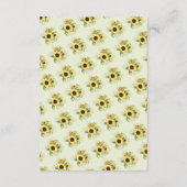 秋ひまわり赤ちゃんシャワーベビー エンクロージャーカード (裏面)