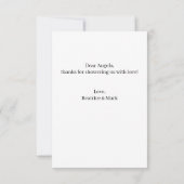 秋ひまわり赤ちゃんシャワー サンキューカード (裏面)