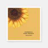 秋ひまわり赤ちゃんシャワー スタンダードカクテルナプキン (正面)