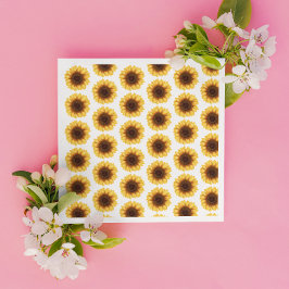 秋ひまわり赤ちゃんシャワー スタンダードカクテルナプキン