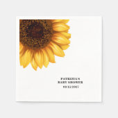 秋ひまわり赤ちゃんシャワー スタンダードカクテルナプキン (正面)