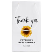 秋ひまわり赤ちゃんシャワー スモールペーパーバッグ (裏面)