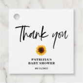 秋ひまわり赤ちゃんシャワー フェイバータグ (正面)