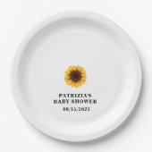 秋ひまわり赤ちゃんシャワー ペーパープレート (正面)