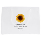 秋ひまわり赤ちゃんシャワー ラージペーパーバッグ (正面)