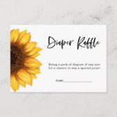 秋ひまわり |おむつラッフル|ベビーシャワー エンクロージャーカード (正面)
