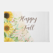 秋ひまわり(カスタマイズ可能な文字) ドアマット (正面)