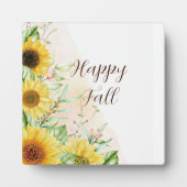 秋ひまわり(カスタマイズ可能な文字) フォトプラーク (正面)