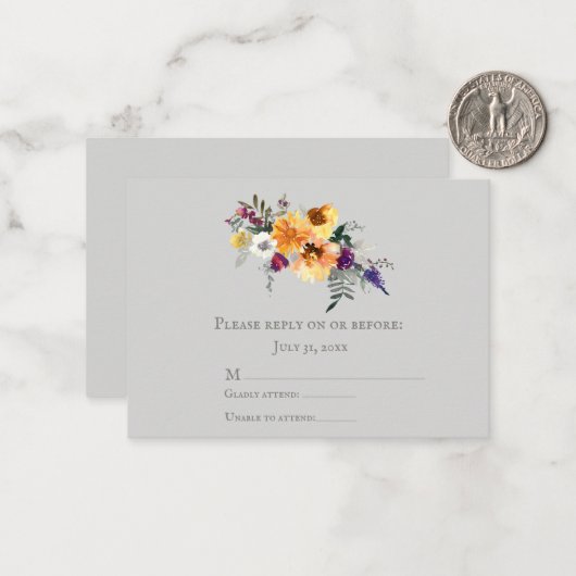 秋ひまわり ノートカード (正面/裏面インサイチュ)