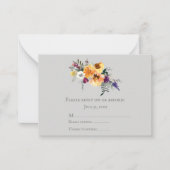 秋ひまわり ノートカード (正面)