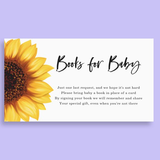 秋ひまわり |ベビー |赤ちゃんシャワー エンクロージャーカード