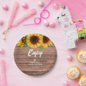 秋ひまわり |赤ちゃんシャワー ペーパープレート (パーティー)