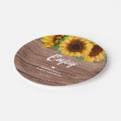 秋ひまわり |赤ちゃんシャワー ペーパープレート (アングル)