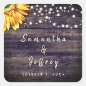 秋ひ素朴まわり結婚式の引き出物 スクエアシール (正面)