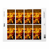 秋ぶどうワインボトルラベル ラベル (フルシート)