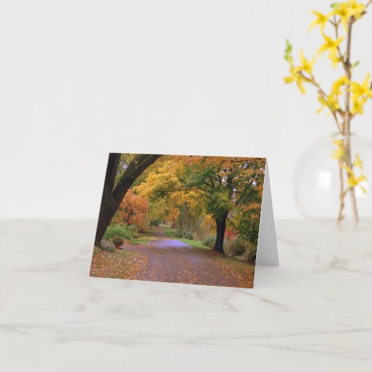 秋へのパス カード (黄色い花)