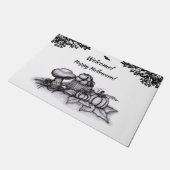 秋へようこそ！ハッピーハローウィン! ドアマット (アングル)