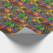 秋または冬の要素 ラッピングペーパー (角)