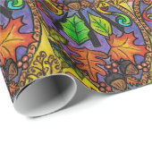 秋または冬の要素 ラッピングペーパー (ロールコーナー)