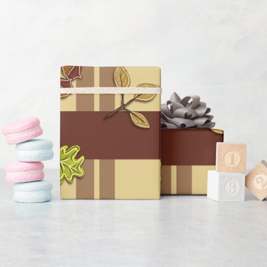 秋または感謝祭 ラッピングペーパー (ベビーシャワー)