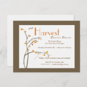 秋または秋のイベントの招待状 招待状 (正面/裏面)