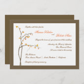 秋または秋の結婚式招待状 招待状 (正面/裏面)