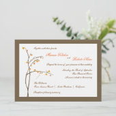 秋または秋の結婚式招待状 招待状 (スタンド正面)