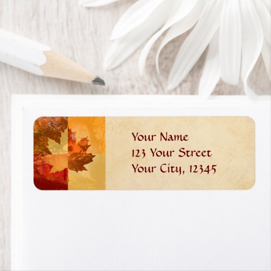秋もみじ葉 ラベル (インサイチュ)