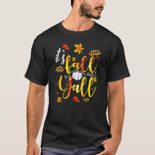 秋やろ紅葉かわいいボタニックリーフ Tシャツ
