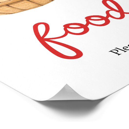 秋りんごバスケット赤ちゃんシャワー食品 ポスター (角)