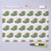 秋をグリーントラックで収穫 薄葉紙 (クラフト)