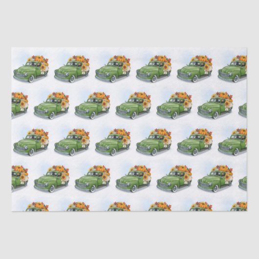 秋をグリーントラックで収穫 薄葉紙 (正面)